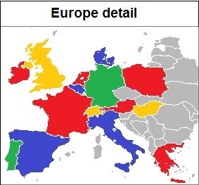 More detailed map of Europe